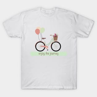 Bike with Balloons "Enjoy the Journey" T-Shirt